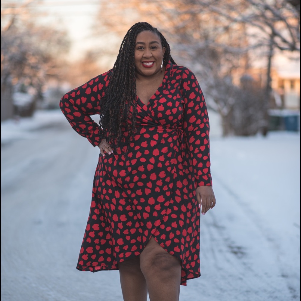 ASOS heart wrap dress